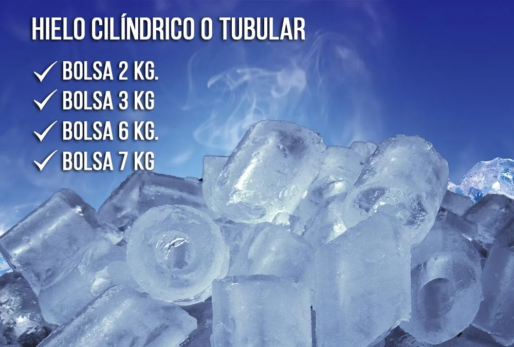 Hielo cilíndrico o tubular Hielo Andino